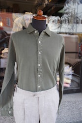 Long Sleeve Piké Shirt - Olive Green