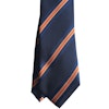 Regimental Silk Tie - Navy Blue/Orange