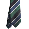 Wide Regimental Rep Silk Tie - Green/Blue/White