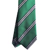 Regimental Preppy Silk Tie - Light Green/Navy Blue/White