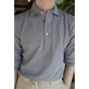 Solid Long Sleeve Polo Shirt - Cutaway - Grey