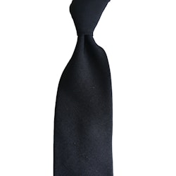 Solid Shantung Silk Tie - Black