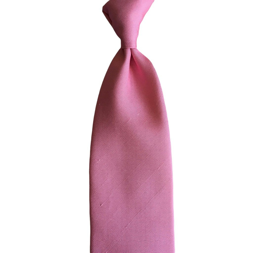 Solid Shantung Silk Tie - Pink