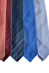 Solaro Wool/Cotton Tie - Untipped - Mid Blue