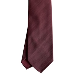 Solaro Wool/Cotton Tie - Untipped - Burgundy