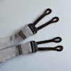 Semi Solid Linen Suspenders - Brown