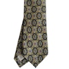 Medallion Printed Silk Tie - Navy Blue