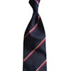 Regimental Rep Silk Tie - Untipped - Navy Blue/Red