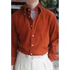 Solid Babycord Shirt - Button Down - Rust