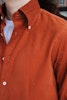 Solid Babycord Shirt - Button Down - Rust
