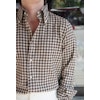 Check Flannel Shirt - Button Down - Brown/Beige
