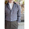 Check Flannel Shirt - Cutaway - Grey/Navy Blue/Brown