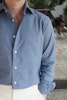Enfärgad Flanellskjorta - Cutaway - Mellanblå