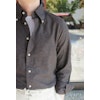 Solid Herringbone Flannel Shirt - Button Down - Brown/Grey