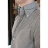 Herringbone Flanellskjorta - Button Down - Brun/Beige
