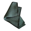 Square/Pindot Silk Pocket Square - Green/Light Blue