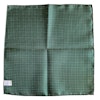 Square/Pindot Silk Pocket Square - Green/Light Blue