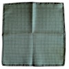 Square/Pindot Silk Pocket Square - Green/Light Blue