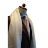 Solid Textured Wool Scarf - Creme