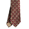 Paisley Printed Silk Tie - Untipped - Burgundy/Cream