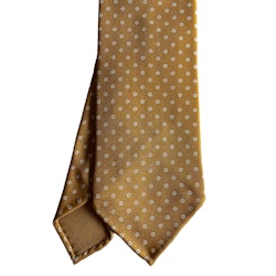 Floral Printed Silk Tie - Untipped - Yellow/White