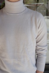 White Rollneck Cashmere Wool Pullover - Off White