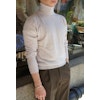 White Rollneck Cashmere Wool Pullover - Off White
