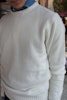 Chunky Cashmere/Wool Crewneck Pullover - Off White