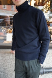 Chunky Cashmere/Wool Rollneck Pullover - Navy Blue (only 52 left)