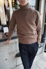 Chunky Cashmere/Wool Rollneck Pullover - Light Brown