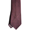 Medallion Ancient Madder Silk Tie - Untipped - Burgundy/Navy Blue/Green