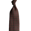 Floral Ancient Madder Silk Tie - Untipped - Green/Rust Red