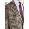 Check Wool/Cashmere Jacket - Unlined - Light Brown/Navy Blue/Brown (Size 48 left!)