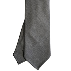 Solid Light Wool Tie - Untipped - Light Grey