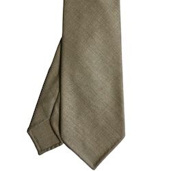 Solid Light Wool Tie - Untipped - Oatmeal