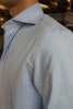 Enfärgad Skjorta i Borstad Bomull - Cutaway - Ljusblå