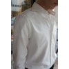 Solid Thin Brushed Cotton Shirt - Cutaway - White