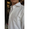 Enfärgad Skjorta i Borstad Bomull - Cutaway - White
