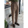 Solid Ghurka Wool Trousers - Beige (48 left)
