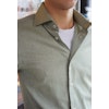 Solid Thin Brushed Cotton Shirt - Cutaway - Light Green