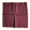 Polka Dot Wool Pocket Square - Burgundy/White/Beige