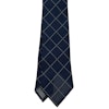 Check Silk Grenadine Tie - Untipped - Navy/White