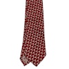 Textured Silk/Wool Tie - Untipped - Burgundy/White