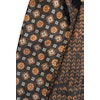 Medallion/Floral Wool Scarf - Double - Brown/Orange