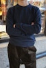 Solid Crewneck Lambswool Pullover - Navy Blue