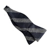 Regimental Silk Bow Tie - Navy Blue/White