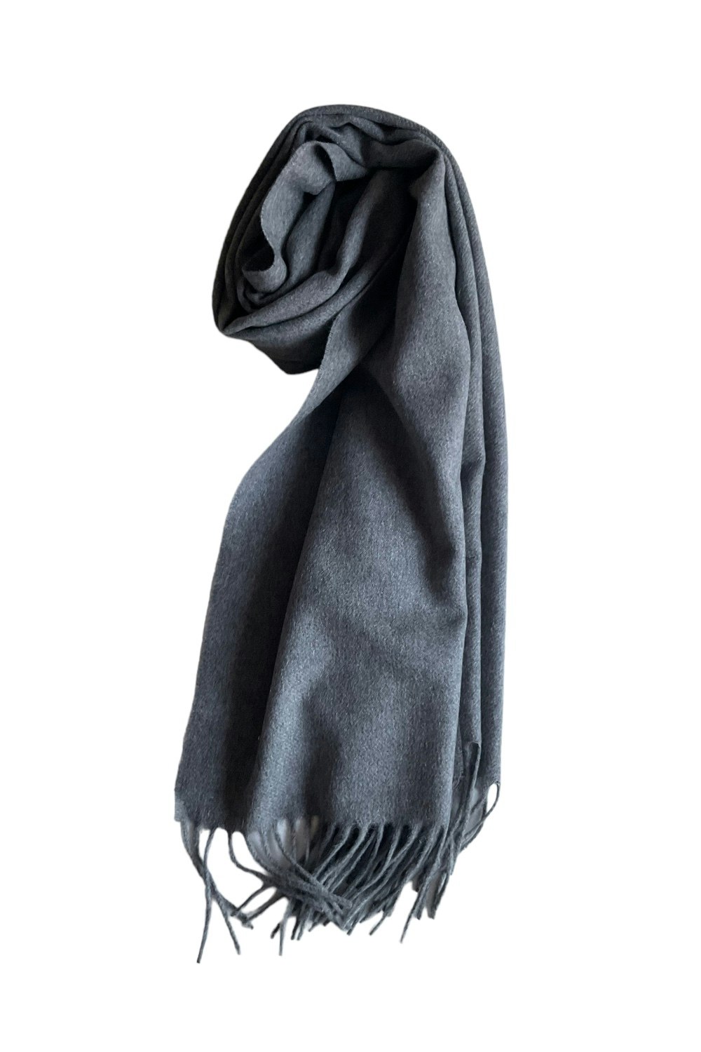 Solid Cashmere Scarf - Grey