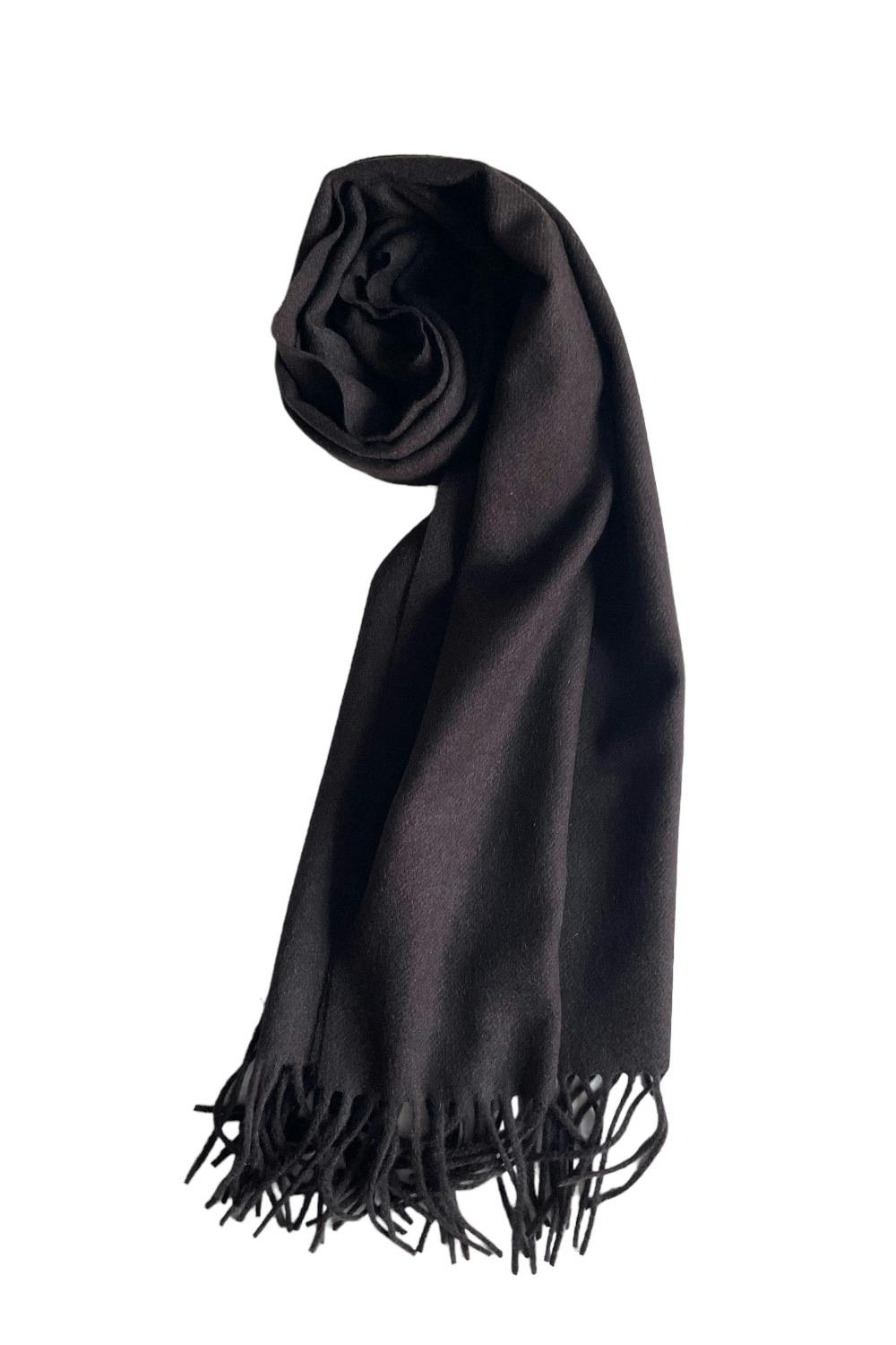 Solid Cashmere Scarf - Brown