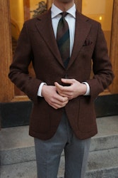 Solid Tweed Jacket - Rust