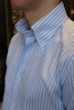 Pinstripe Oxford Shirt - Button Down - Light Blue/White